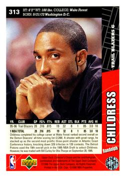 1996-97 Collector's Choice #313 Randolph Childress Back