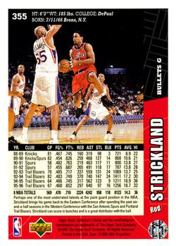 1996-97 Collector's Choice #355 Rod Strickland Back