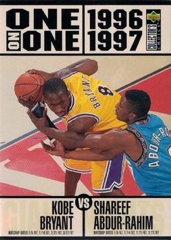 1996-97 Collector's Choice #361 Kobe Bryant / Shareef Abdur-Rahim / Allen Iverson / Stephon Marbury / Antoine Walker / Walter McCarty / Marcus Camby / Erick Dampier Front