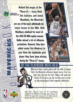1996-97 Collector's Choice #372 Mavericks Playbook Back