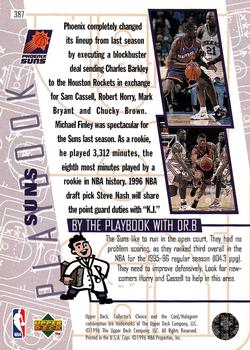 1996-97 Collector's Choice #387 Suns Playbook Back