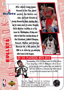 1996-97 Collector's Choice #395 Bullets Playbook Back