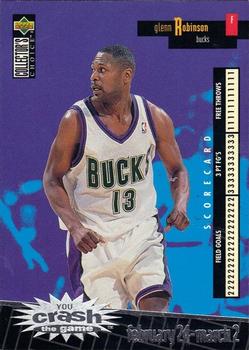 1996-97 Collector's Choice - You Crash the Game Scoring Silver (Series Two) #C15 Glenn Robinson Front
