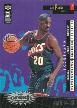 1996-97 Collector's Choice - You Crash the Game Scoring Silver (Series Two) #C25 Gary Payton Front