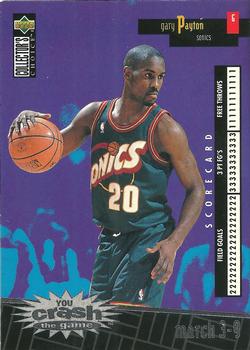 1996-97 Collector's Choice - You Crash the Game Scoring Silver (Series Two) #C25 Gary Payton Front