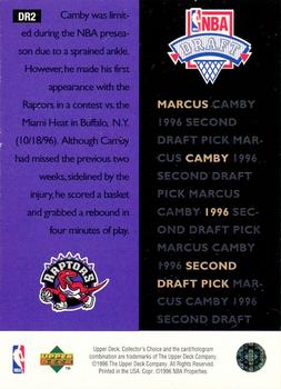 1996-97 Collector's Choice - NBA Draft Exchange #DR2 Marcus Camby Back