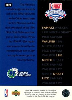1996-97 Collector's Choice - NBA Draft Exchange #DR9 Samaki Walker Back