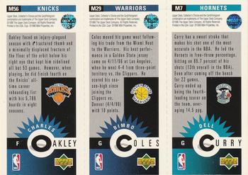 1996-97 Collector's Choice - Mini-Cards Panels #M7 / M29 / M56 Dell Curry / Bimbo Coles / Charles Oakley Back