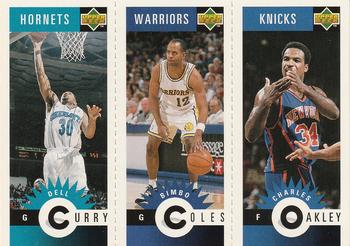 1996-97 Collector's Choice - Mini-Cards Panels #M7 / M29 / M56 Dell Curry / Bimbo Coles / Charles Oakley Front