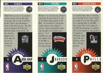 1996-97 Collector's Choice - Mini-Cards Panels #M17 / M74 / M22 Bobby Phills / Avery Johnson / Mahmoud Abdul-Rauf Back
