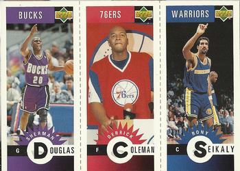 1996-97 Collector's Choice - Mini-Cards Panels #M45 / M62 / M28 Sherman Douglas / Derrick Coleman / Rony Seikaly Front