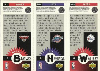 1996-97 Collector's Choice - Mini-Cards Panels #M63 / M84 / M2 Rex Walters / Jeff Hornacek / Mookie Blaylock Back