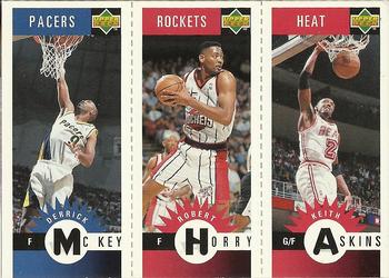 1996-97 Collector's Choice - Mini-Cards Panels #M35 / M32 / M44 Derrick McKey / Robert Horry / Keith Askins Front