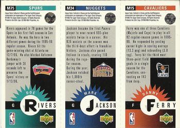 1996-97 Collector's Choice - Mini-Cards Panels #M15 / M34 / M75 Danny Ferry / Mark Jackson / Doc Rivers Back