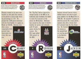1996-97 Collector's Choice - Mini-Cards Panels #M20 / M47 / M90 Jim Jackson / Glenn Robinson / Calbert Cheaney Back