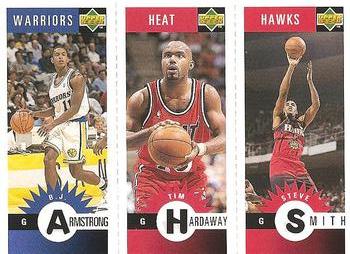 1996-97 Collector's Choice - Mini-Cards Panels #M116/M134/M93 B.J. Armstrong / Tim Hardaway / Steve Smith Front