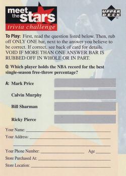 1996-97 Collector's Choice - Meet the Stars Trivia Challenge (Red) #20 Meet the Stars Trivia Question #20 Front