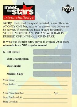 1996-97 Collector's Choice - Meet the Stars Trivia Challenge (Red) #31 Meet the Stars Trivia Question #31 Front