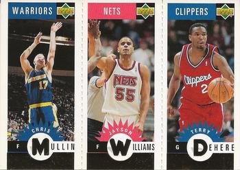 1996-97 Collector's Choice - Mini-Cards Panels Gold #M27 / M54 / M38 Chris Mullin / Jayson Williams / Terry Dehere Front