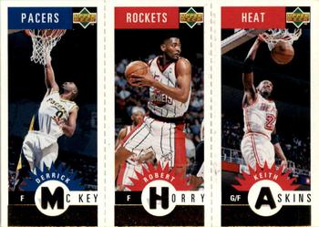 1996-97 Collector's Choice - Mini-Cards Panels Gold #M35 / M32 / M44 Derrick McKey / Robert Horry / Keith Askins Front
