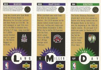1996-97 Collector's Choice - Mini-Cards Panels Gold #M4 / M80 / M49 Todd Day / Oliver Miller / Andrew Lang Back