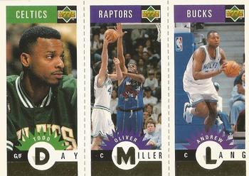 1996-97 Collector's Choice - Mini-Cards Panels Gold #M4 / M80 / M49 Todd Day / Oliver Miller / Andrew Lang Front