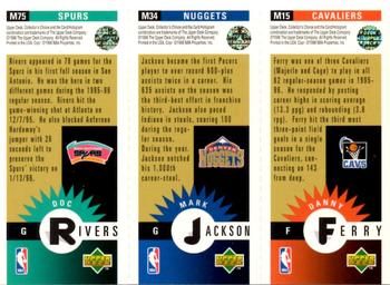 1996-97 Collector's Choice - Mini-Cards Panels Gold #M15 / M34 / M75 Danny Ferry / Mark Jackson / Doc Rivers Back