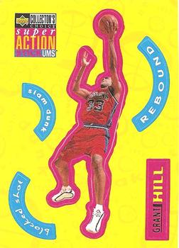 1996-97 Collector's Choice - Super Action Stick 'Ums (Series One) #S8 Grant Hill Front