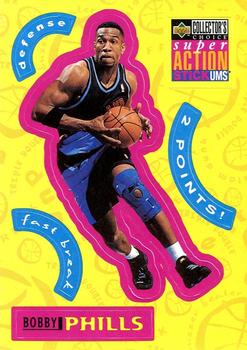 1996-97 Collector's Choice - Super Action Stick 'Ums (Series Two Stickers) #S5 Bobby Phills Front
