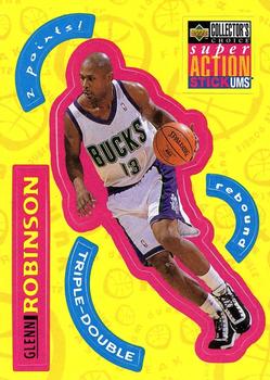 1996-97 Collector's Choice - Super Action Stick 'Ums (Series Two Stickers) #S15 Glenn Robinson Front