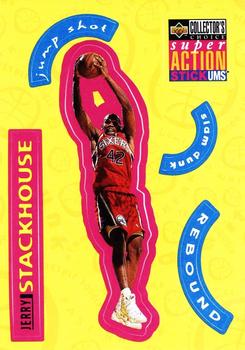 1996-97 Collector's Choice - Super Action Stick 'Ums (Series Two Stickers) #S20 Jerry Stackhouse Front