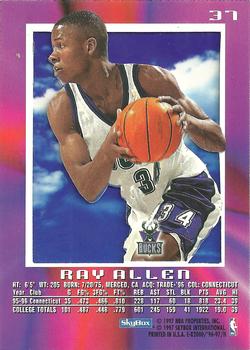 1996-97 E-X2000 #37 Ray Allen Back