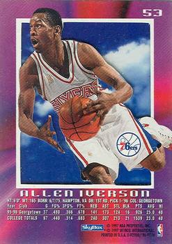 1996-97 E-X2000 #53 Allen Iverson Back