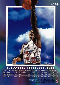 1996-97 E-X2000 #24 Clyde Drexler Back