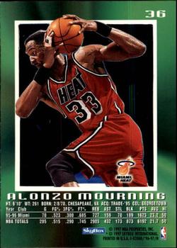 1996-97 E-X2000 #36 Alonzo Mourning Back