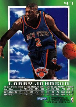 1996-97 E-X2000 #47 Larry Johnson Back