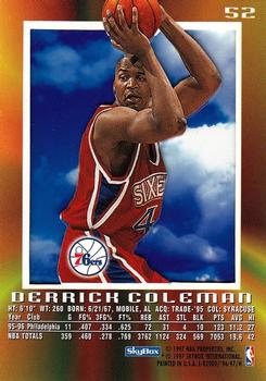 1996-97 E-X2000 #52 Derrick Coleman Back