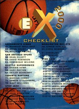 1996-97 E-X2000 #82 Checklist: 61-82 and Inserts Front