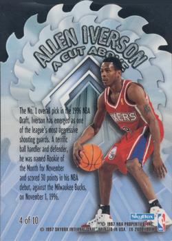 1996-97 E-X2000 - A Cut Above #4 Allen Iverson Back