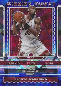 2019-20 Panini Contenders Optic - Winning Tickets Blue Cracked Ice #21 Alonzo Mourning Front