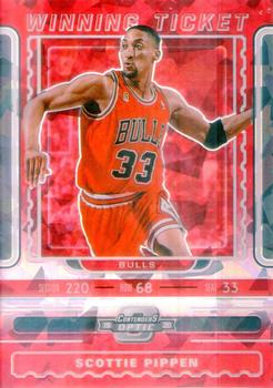 2019-20 Panini Contenders Optic - Winning Tickets Red Cracked Ice #4 Scottie Pippen Front