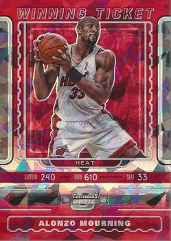 2019-20 Panini Contenders Optic - Winning Tickets Red Cracked Ice #21 Alonzo Mourning Front
