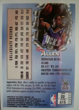 1996-97 Finest #22 Ray Allen Back