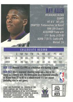 1996-97 Finest #252 Ray Allen Back