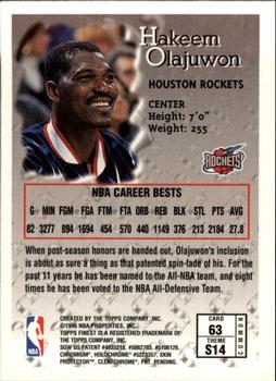1996-97 Finest #63 Hakeem Olajuwon Back