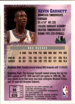 1996-97 Finest #66 Kevin Garnett Back