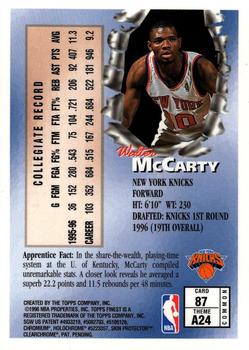 1996-97 Finest #87 Walter McCarty Back