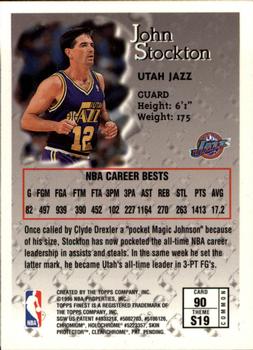 1996-97 Finest #90 John Stockton Back