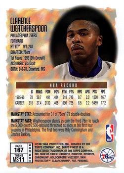 1996-97 Finest #167 Clarence Weatherspoon Back