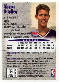 1996-97 Finest #174 Shawn Bradley Back